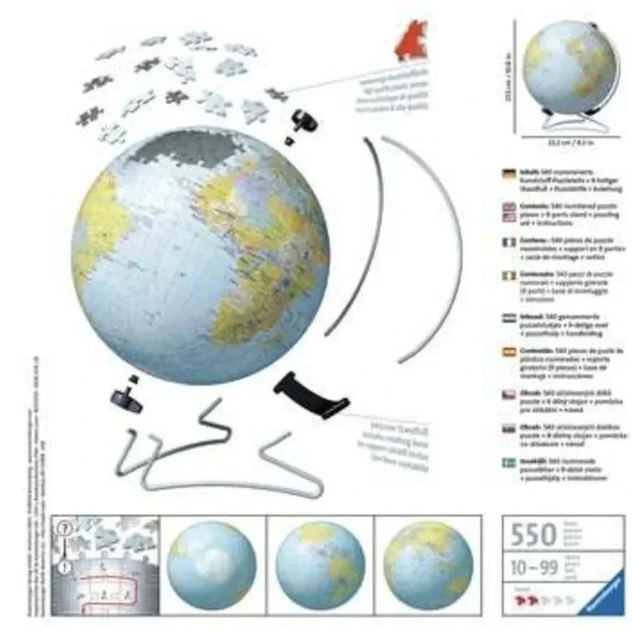 Ravensburger 3D 540 Puzzle Easy Click Technology w Display Stand NWOT - Picture 3 of 9